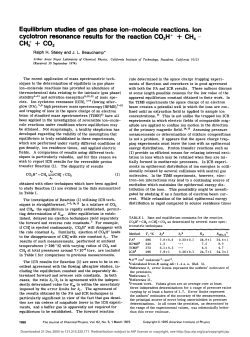 Equilibrium studies of gas phase ion-molecule