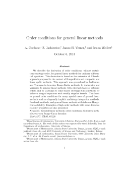 Order conditions for general linear methods