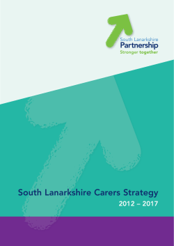 South Lanarkshire Carers Strategy 2012-2017