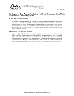 The Impact of Role-Playing Simulations on Global Competency in
