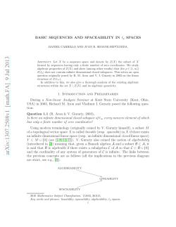 Basic sequences and spaceability in $\ell_p $ spaces