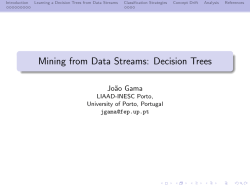 Mining from Data Streams: Decision Trees