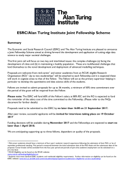 ESRC/Alan Turing Institute Joint Fellowship Scheme