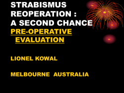 STRABISMUS REOPERATION : A SECOND CHANCE