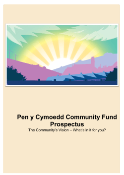 Pen y Cymoedd Community Fund Prospectus