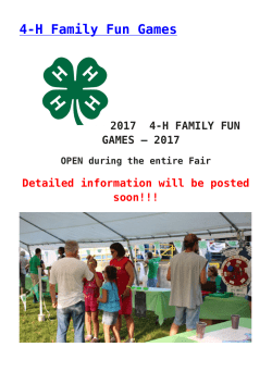 4-H Family Fun Games - Carroll County Agricultural Fair