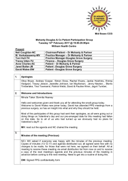 Minutes of 14th February 2017 meeting