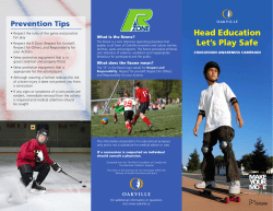Head Education, Let`s Play Safe brochure