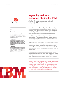 Ingenuity makes a reasoned choice for IBM