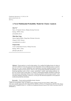 A Novel Multimodal Probability Model for Cluster Analysis