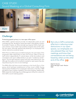 CASE STUDY: Sound Masking at a Global Consulting Firm