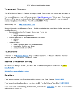 Tournament Directors- Tournaments- National