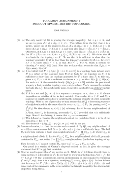 TOPOLOGY ASSIGNMENT 7 PRODUCT SPACES