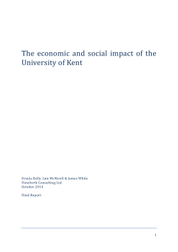 The economic and social impact of the University of Kent