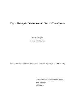 Player Ratings in Continuous and Discrete Team Sports