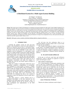 A Distributed System for a Multi