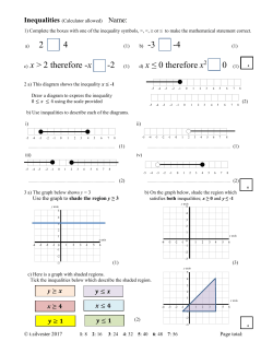 Inequalities - Departments