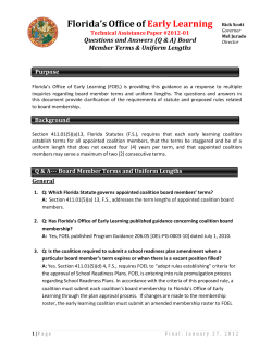 Board - Florida Office of Early Learning