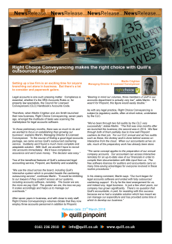 Right Choice Conveyancing makes the right choice with Quill`s