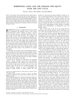 Borrowing Costs and the Demand for Equity over the Life Cycle