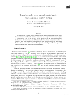 Towards an algebraic natural proofs barrier via polynomial identity