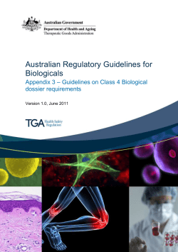 ARGB Appendix 3: Guidelines on Class 4 Biological dossier
