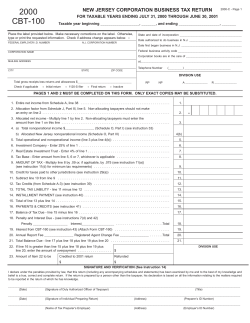 CBT-100-P Instructions and Form - NJ Taxation