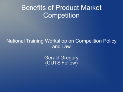 Benefits from Competition