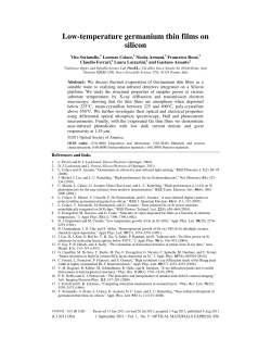 Low-temperature germanium thin films on silicon