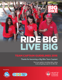 team captain guidelines 2016 - Heart and Stroke Foundation