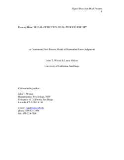 CDP Model - John Wixted - University of California San Diego