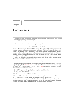 Convex sets