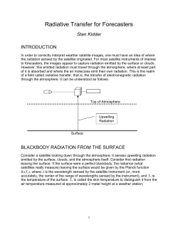 Radiative Transfer for Forecasters
