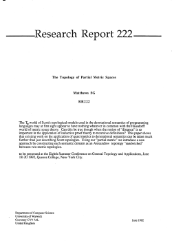 Research Report 222 - Warwick Computer Science