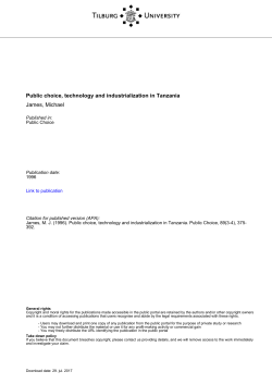 Tilburg University Public choice, technology and