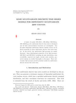 some multivariate discrete time series models for