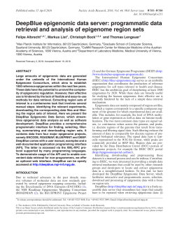 DeepBlue epigenomic data server: programmatic