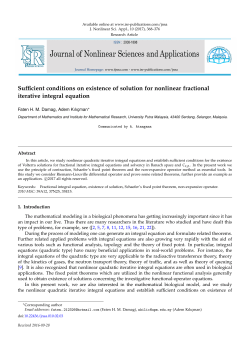 Sufficient conditions on existence of solution for nonlinear fractional