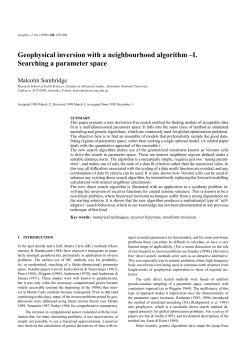 Geophysical inversion with a neighbourhood algorithm &ndash;I