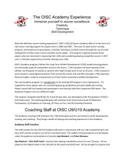 The OISC Academy Experience Coaching Staff at OISC U9/U10