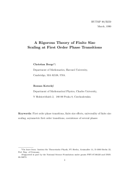 A Rigorous Theory of Finite Size Scaling at First Order