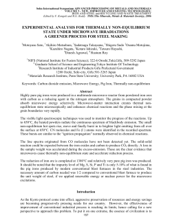 Experimental Analysis for Thermally Non