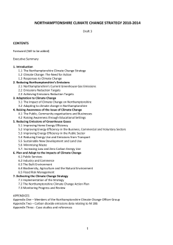 draft 1 - northamptonshire climate change strategy 2009 -2012