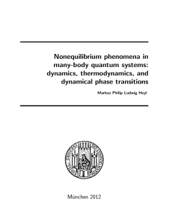 Nonequilibrium phenomena in many