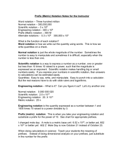 Prefix Notation notes