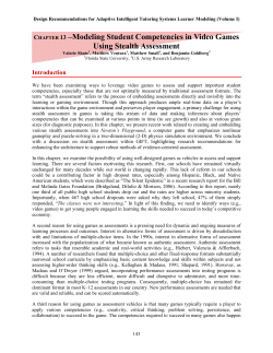 Modeling Student Competencies in Video Games Using Stealth