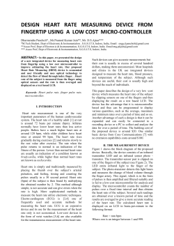 design heart rate measuring device from fingertip using a low