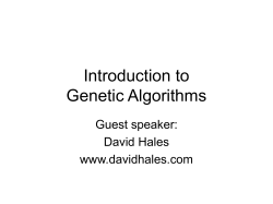 Introduction to Genetic Algorithms
