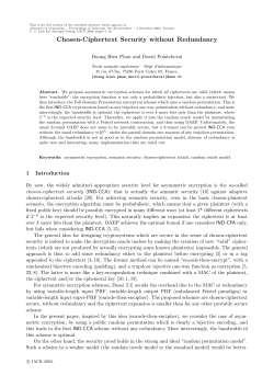 Chosen-Ciphertext Security without Redundancy
