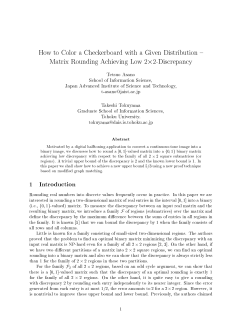 How to Color a Checkerboard with a Given Distribution --